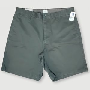 NWT Men's GAP Hudson Flat Front Shorts Khaki Green